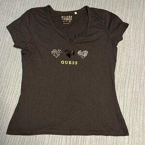 Black Guess Logo Tee XL